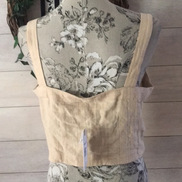 NEW Roxy Tan Crop Strap Top XL - Picture 3 of 5